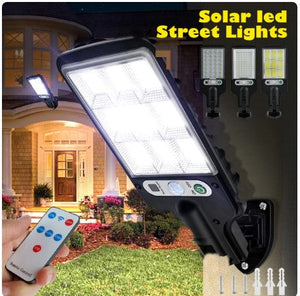 Solar Sensor Street Light Remote Control Outdoor Lighting