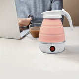 Foldable Electric Kettle 600ML – Compact Portable Travel Kettle with Adjustable Temperature Control for Boiling Water & Tea